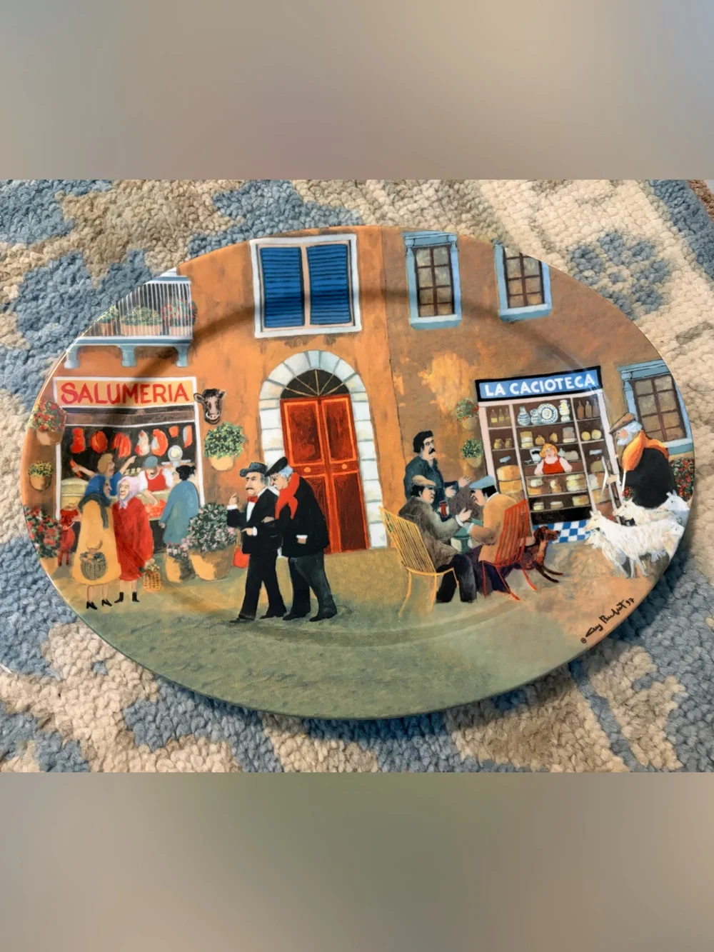 Tuscan Storefronts by Guy Buffet, Serving dish and plates
